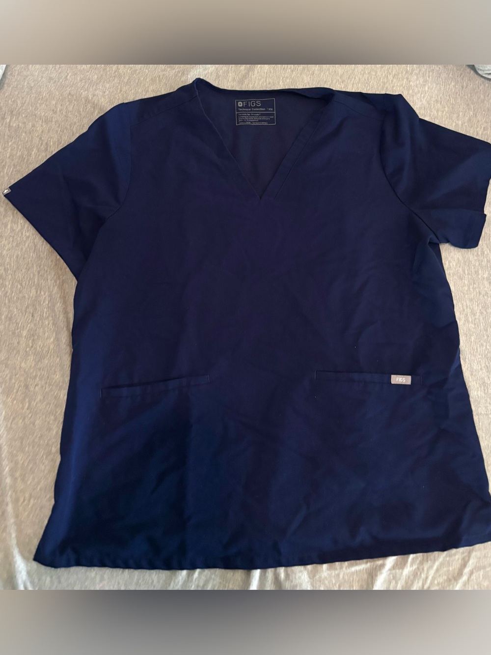 FIGS Deep Navy V-Neck Scrub Top
